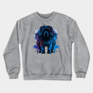 Leonberger Watercolor Stencil Crewneck Sweatshirt